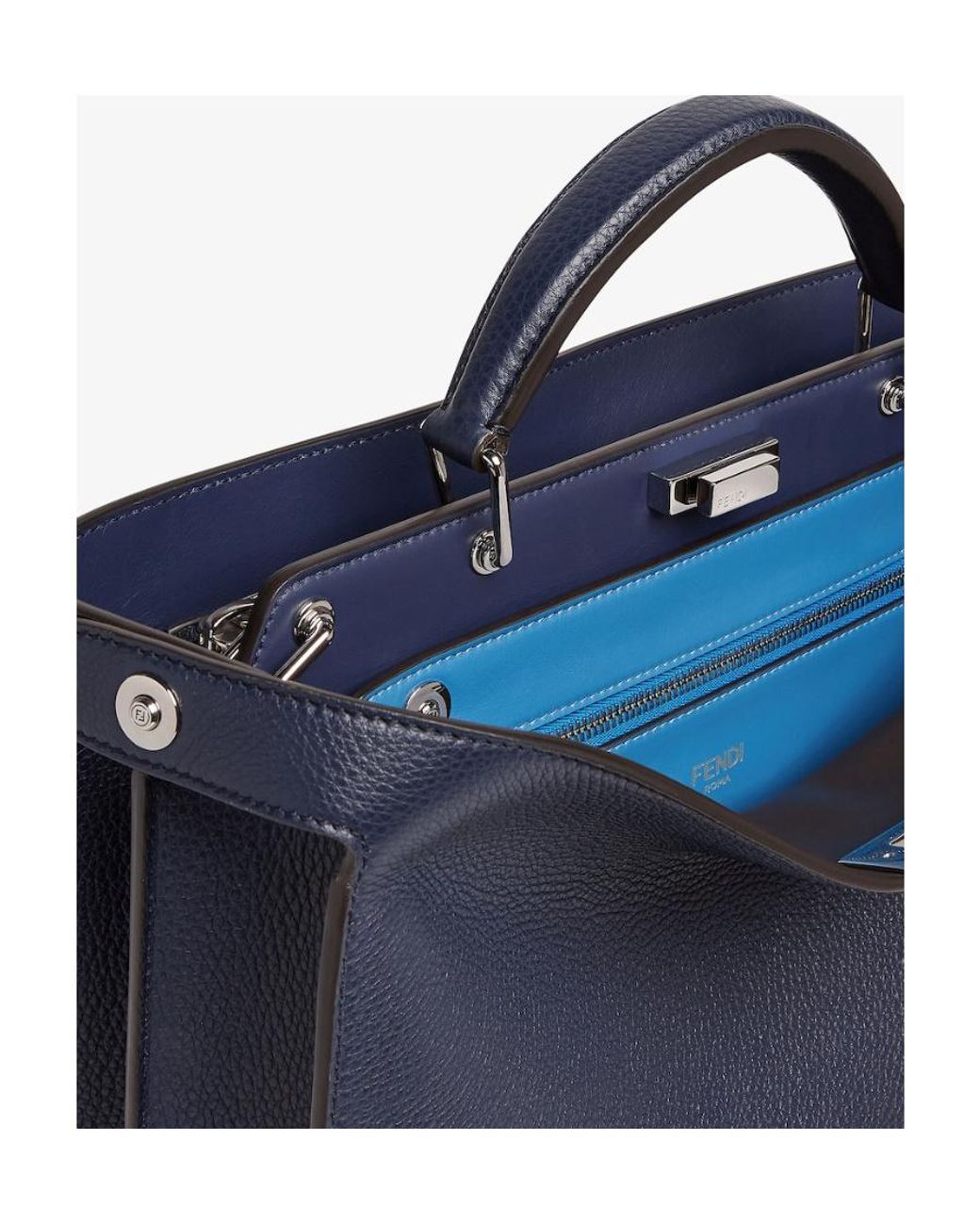 Fendi Blue Peekaboo Iseeu Medium Tote Bag for men
