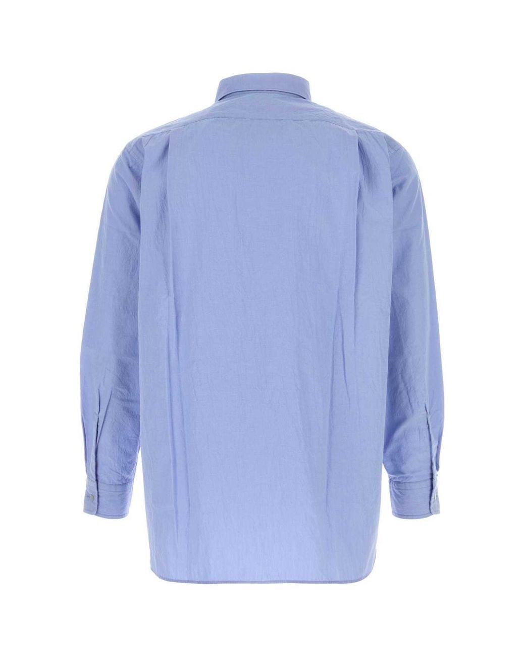 Nanamica Blue Regular Collar Shirt for men