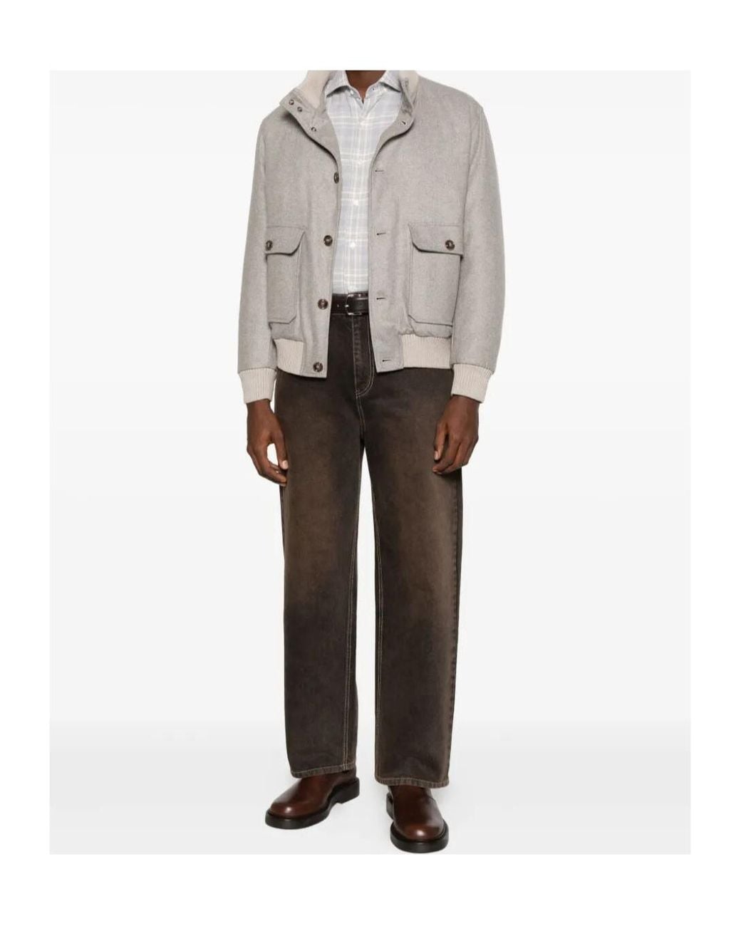 Barba Napoli White Long Sleeve Shirt for men
