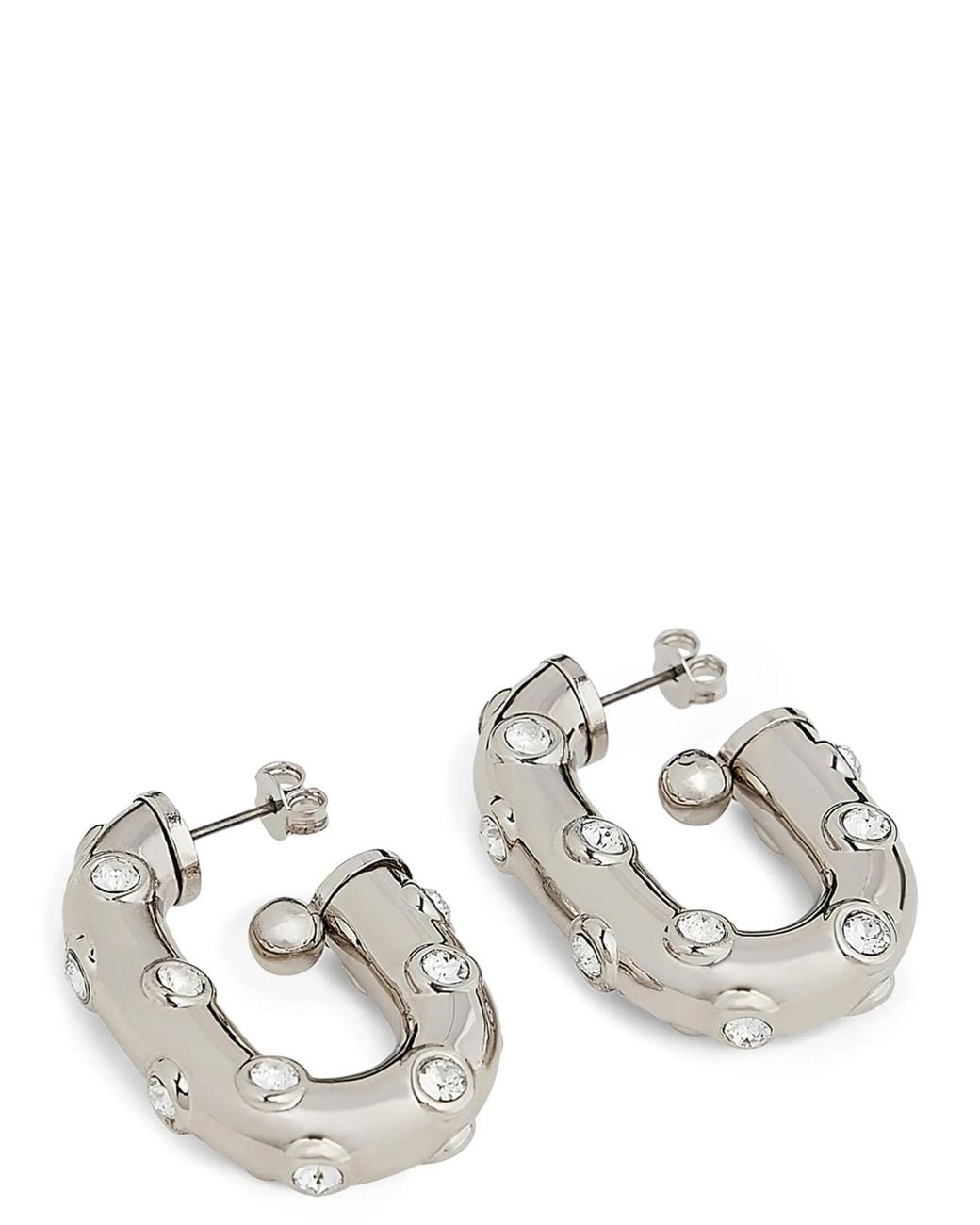 Rabanne White Xl Link Earrings