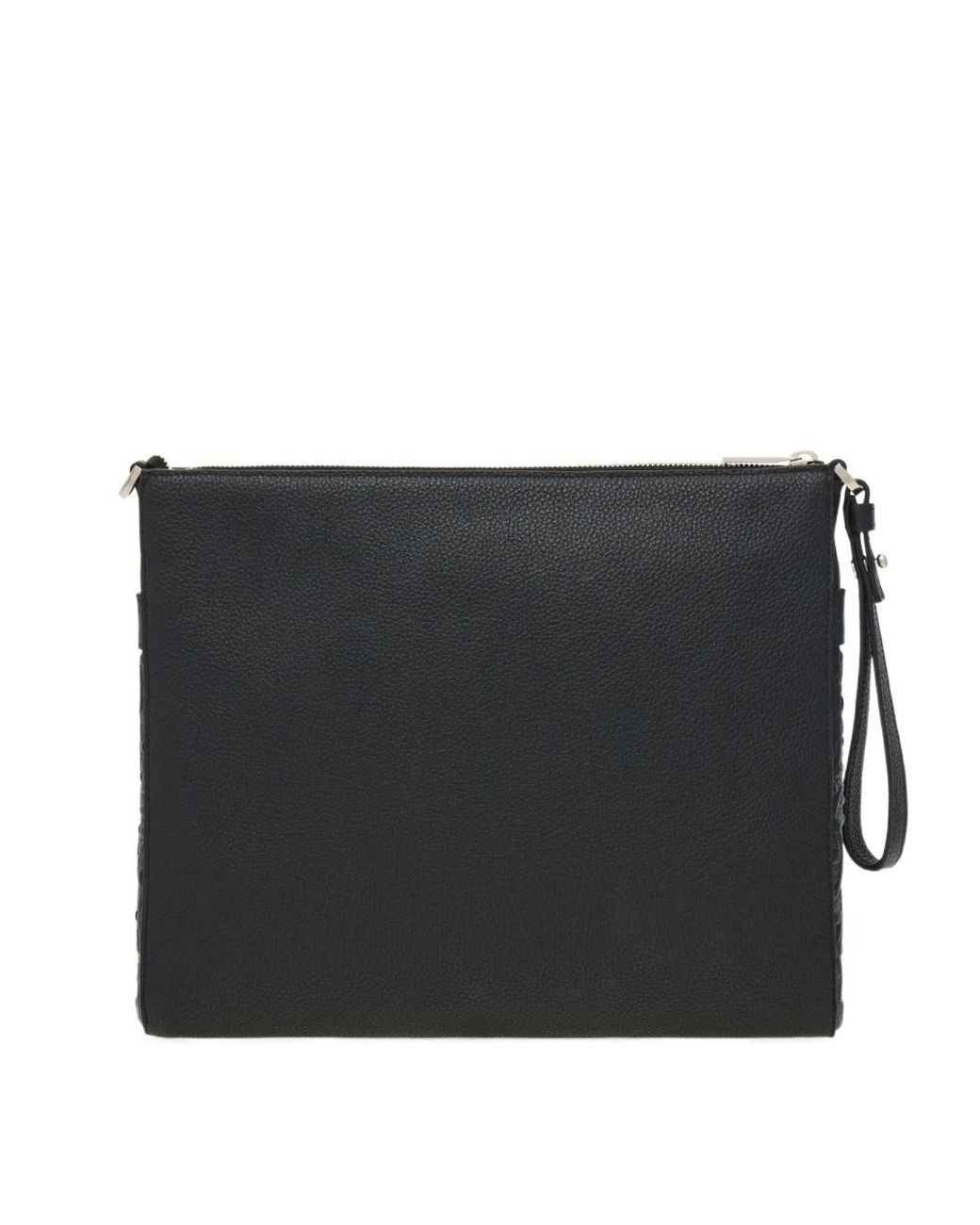 Ferragamo Black Ferragamo Gancini Embossed Messenger Bag for men