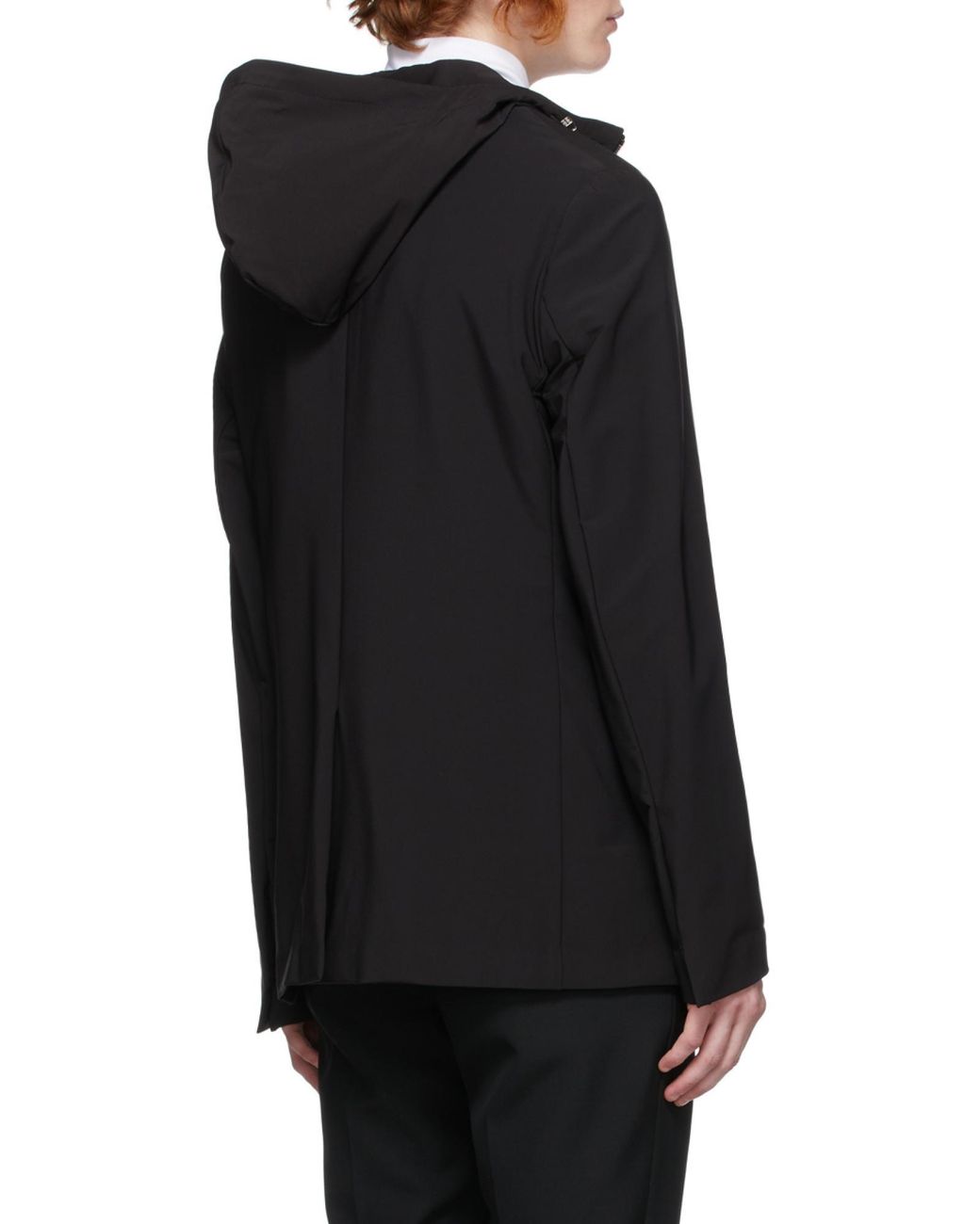 Givenchy Black Removable Layered Hooded Jacket for men