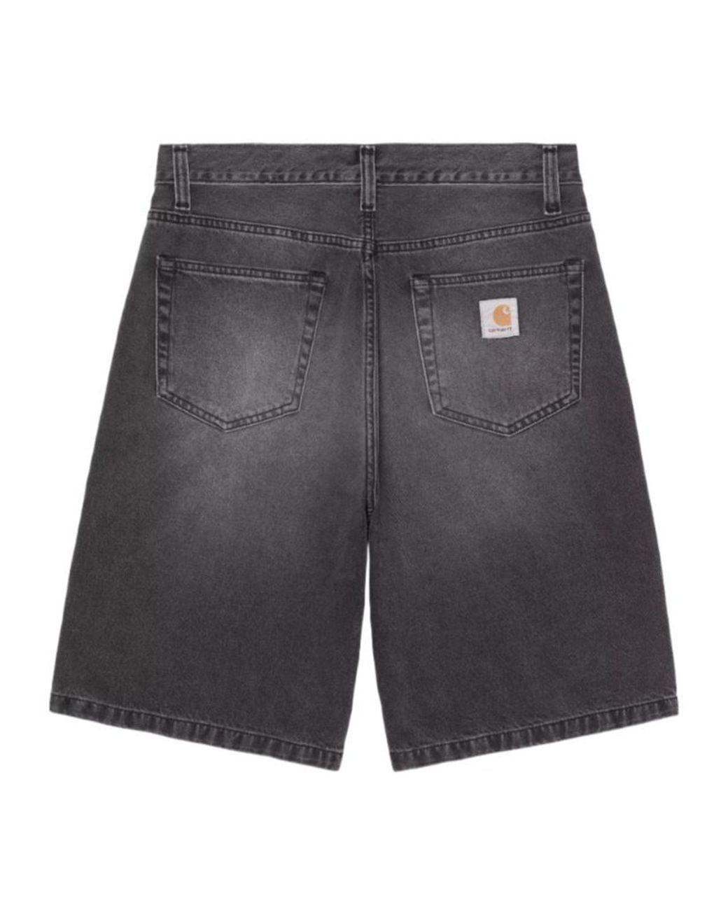 Carhartt Black Landon Relaxed Denim Shorts for men