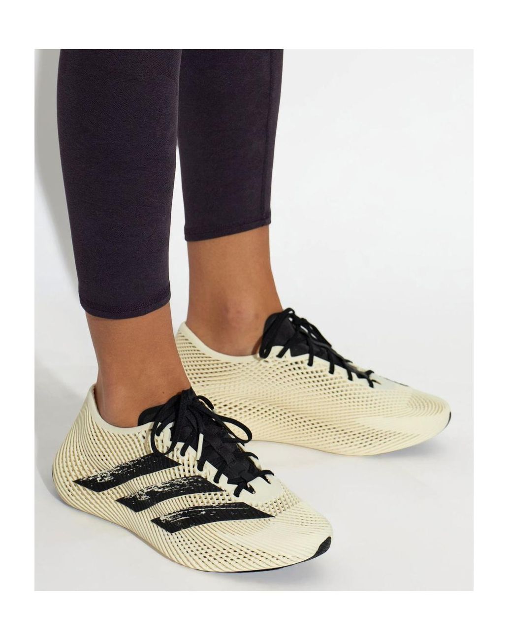 Adidas White Climacool Laced Shoes for men
