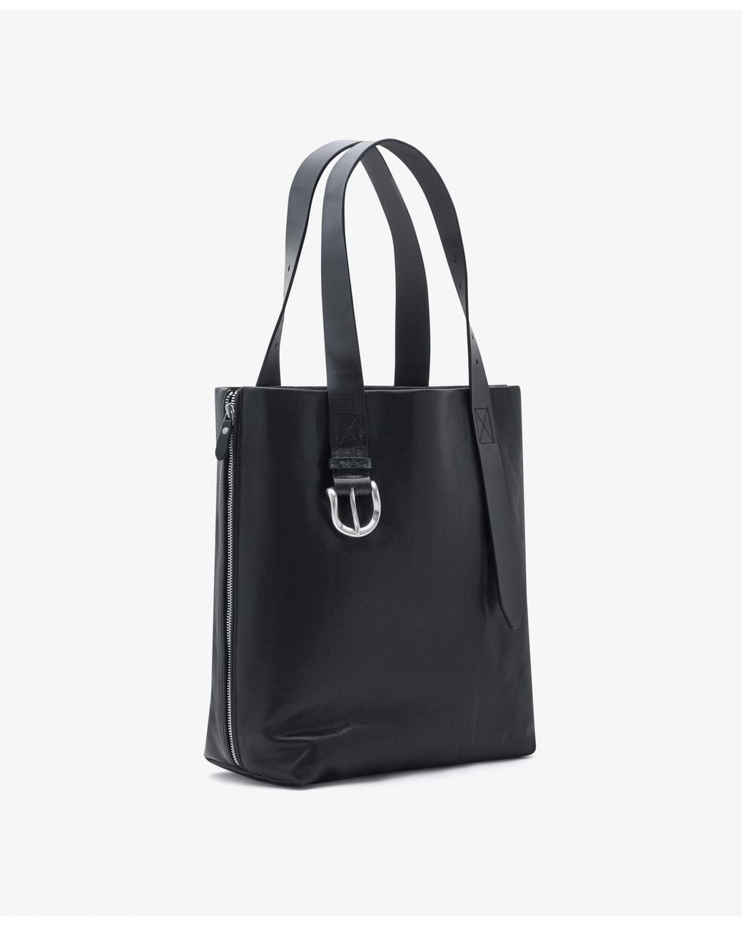 Our Legacy Black Buckled Leather Tote Bag