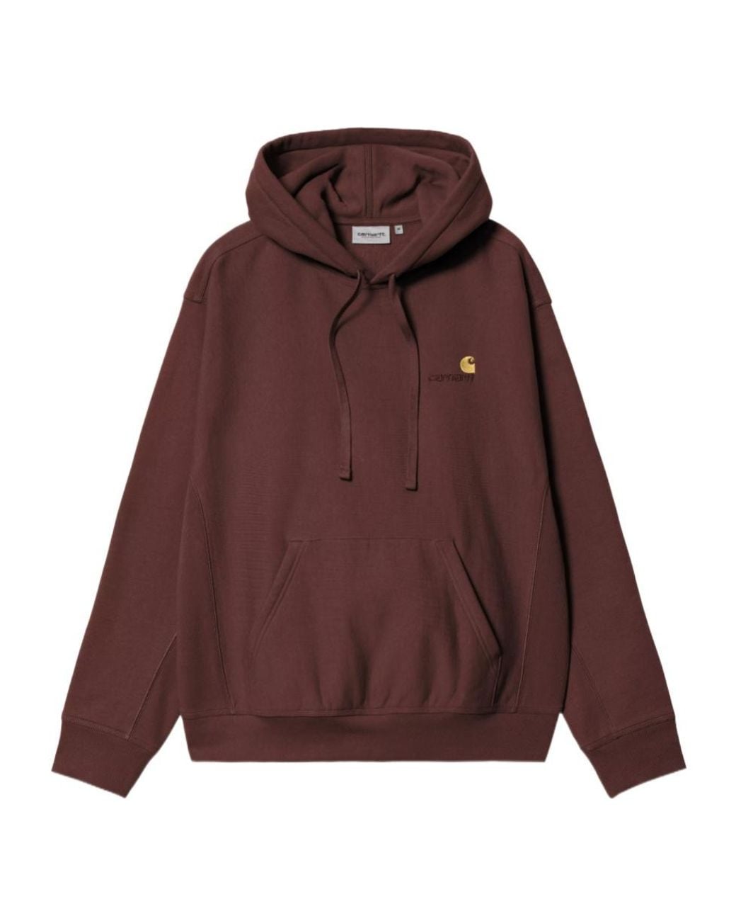 Carhartt Brown American Script Logo-Embroidered Hoodie for men