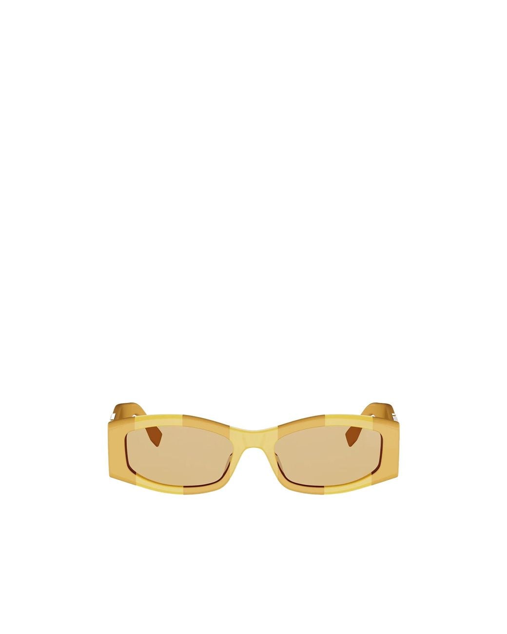 Fendi Metallic Eyewear Geometric Frame Sunglasses