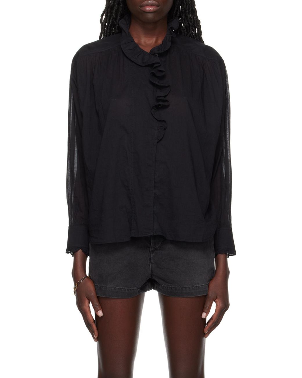 Isabel Marant Black Isabel Marant Étoile Buttoned Long-Sleeved Shirt