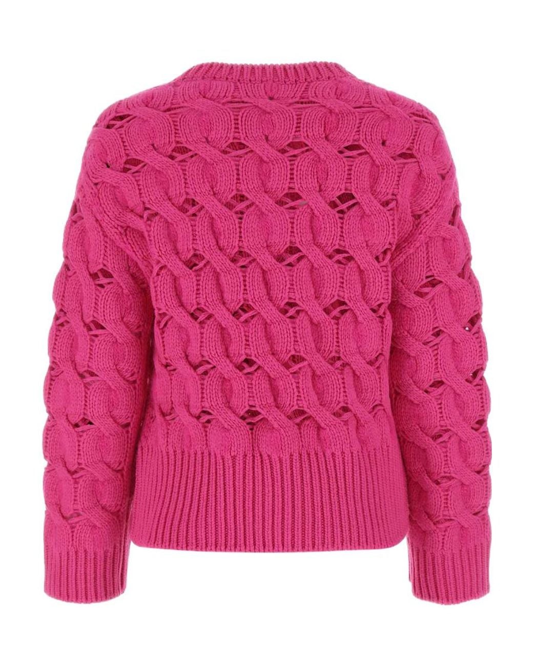 Valentino Pink Round-Neck Knitted Jumper