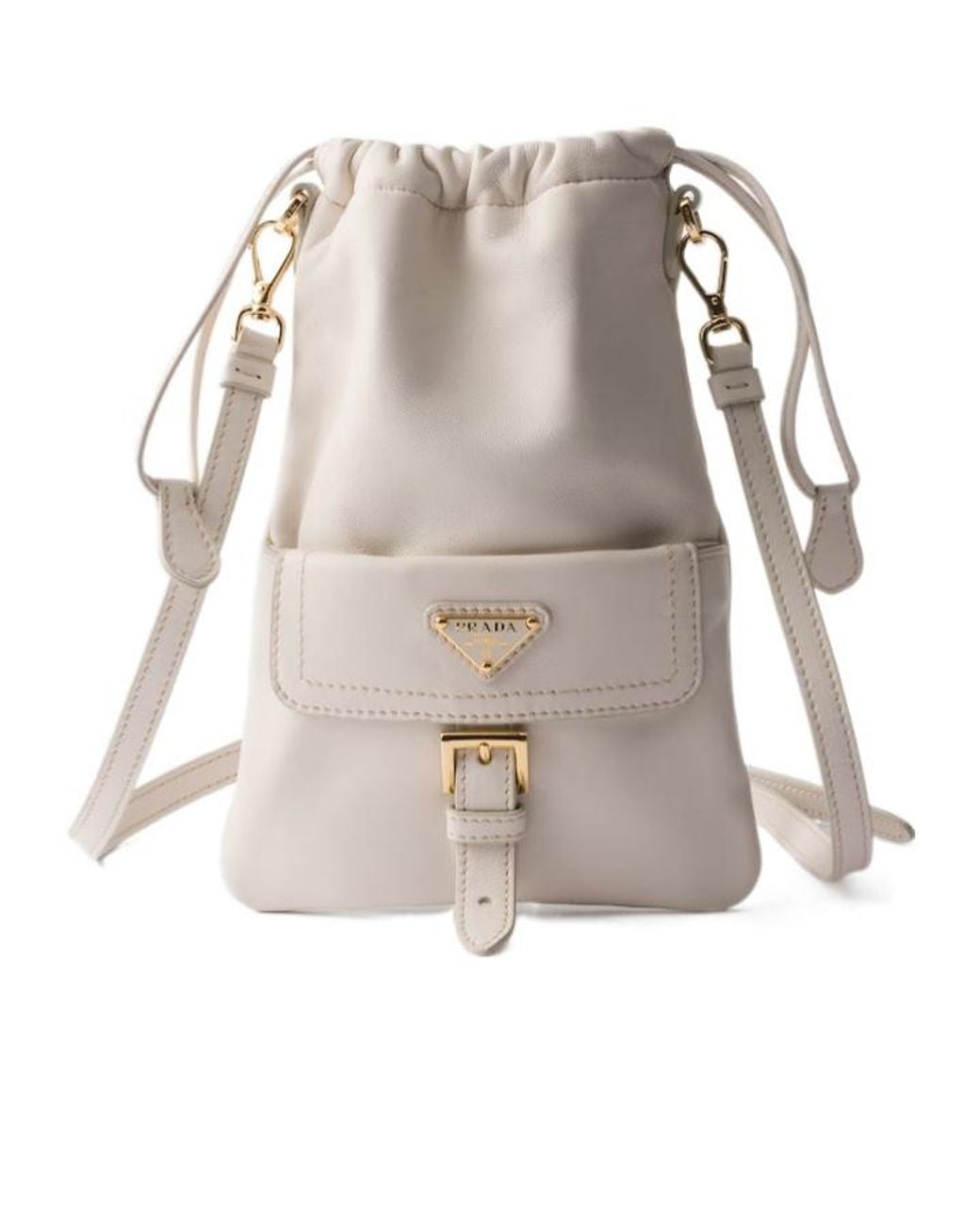 Prada Natural Nappa Leather Pouch