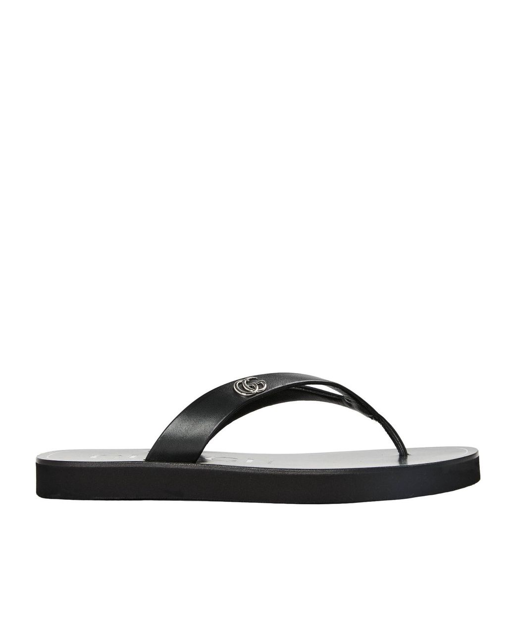 Gucci Black Simple Flip-Flops