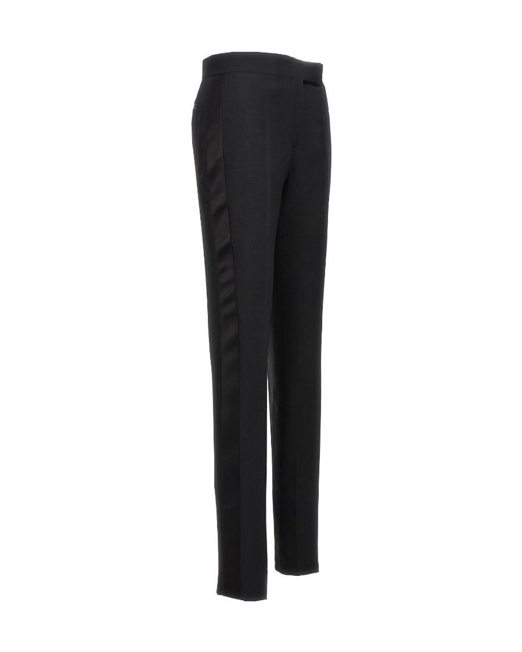 Tom Ford Black High-Waist Straight-Leg Trousers