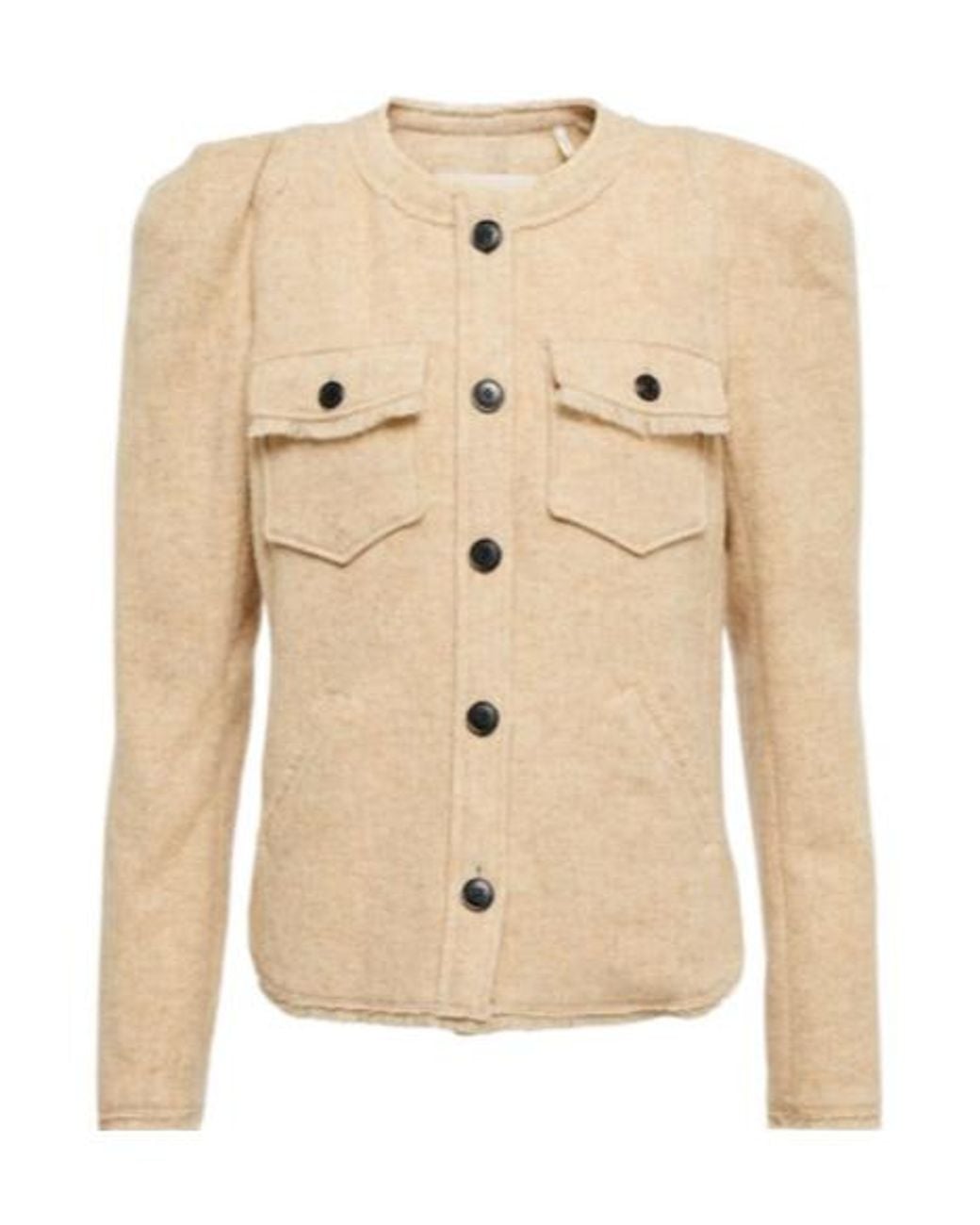 Isabel Marant Natural Nelly Wool-Blend Jacket