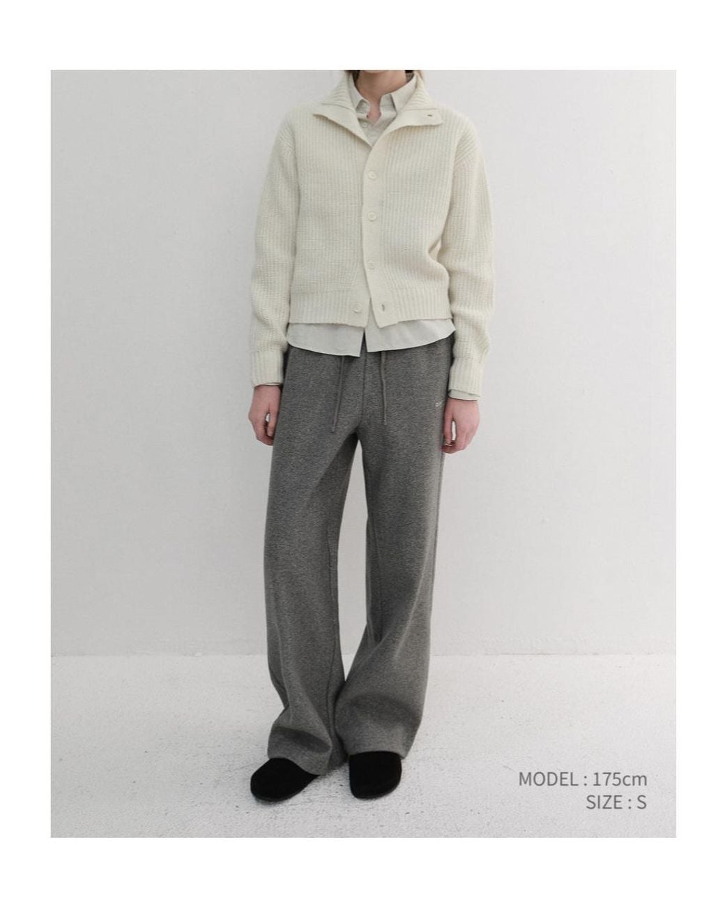 DUNST White High Neck Button Cardigan for men