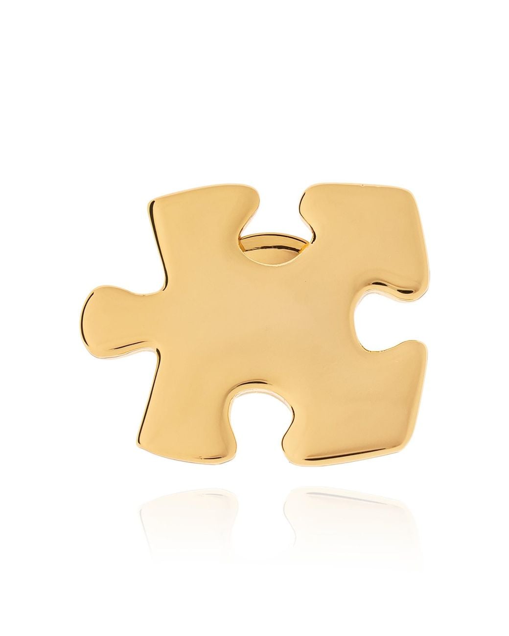 Moschino Metallic Puzzle Clip-On Earrings