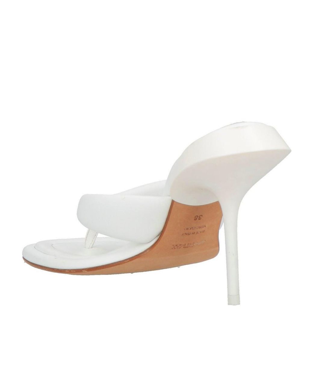 Sportmax White High-Heel Strappy Sandals