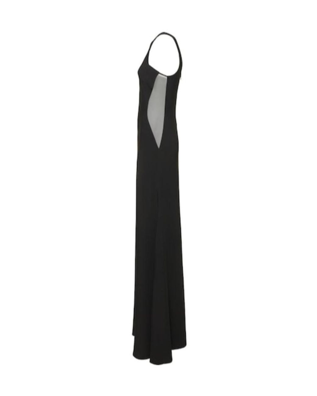 Stella McCartney Black Single Shoulder Crepe Long Dress