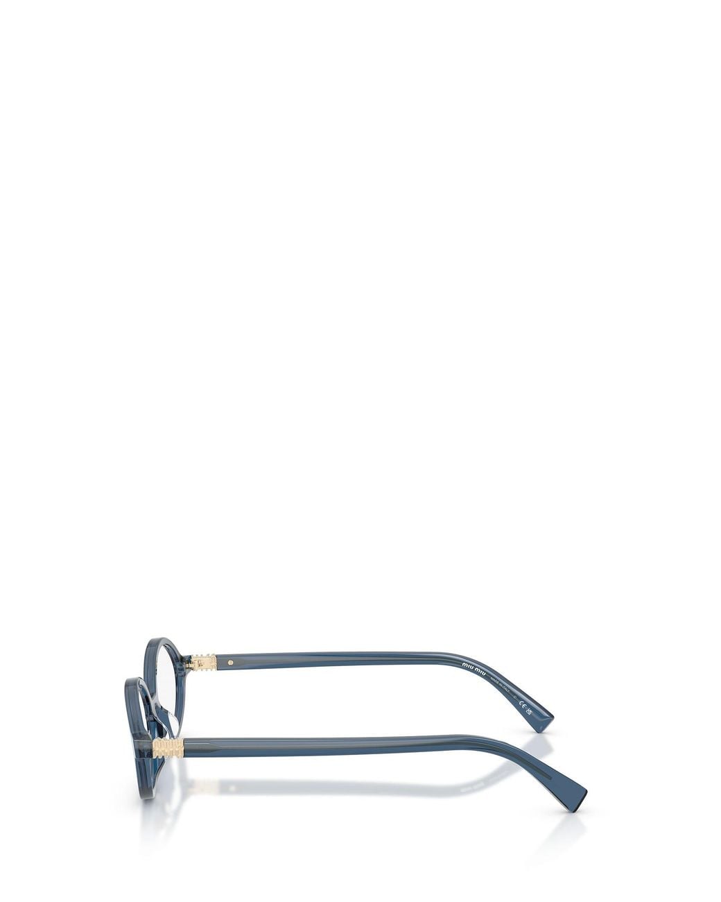 Miu Miu White Eyewear Oval Frame Full Rim Glasses
