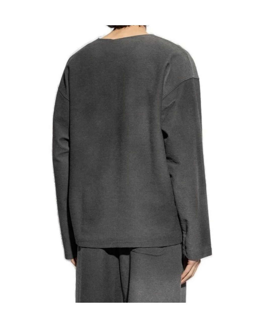 DIESEL Gray S-Ruben Distressed Sweatshirt for men