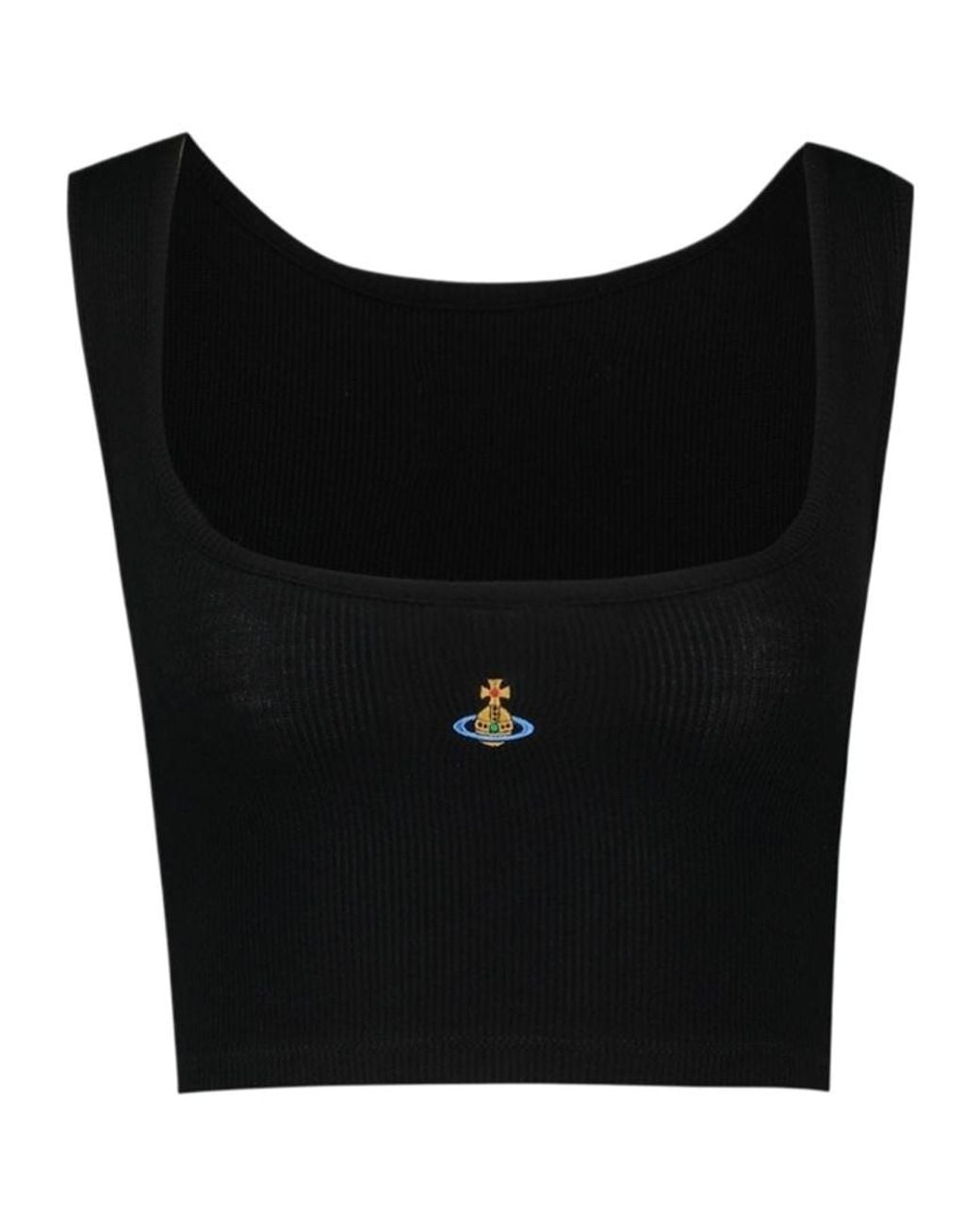 Vivienne Westwood Black Logo Crop Top