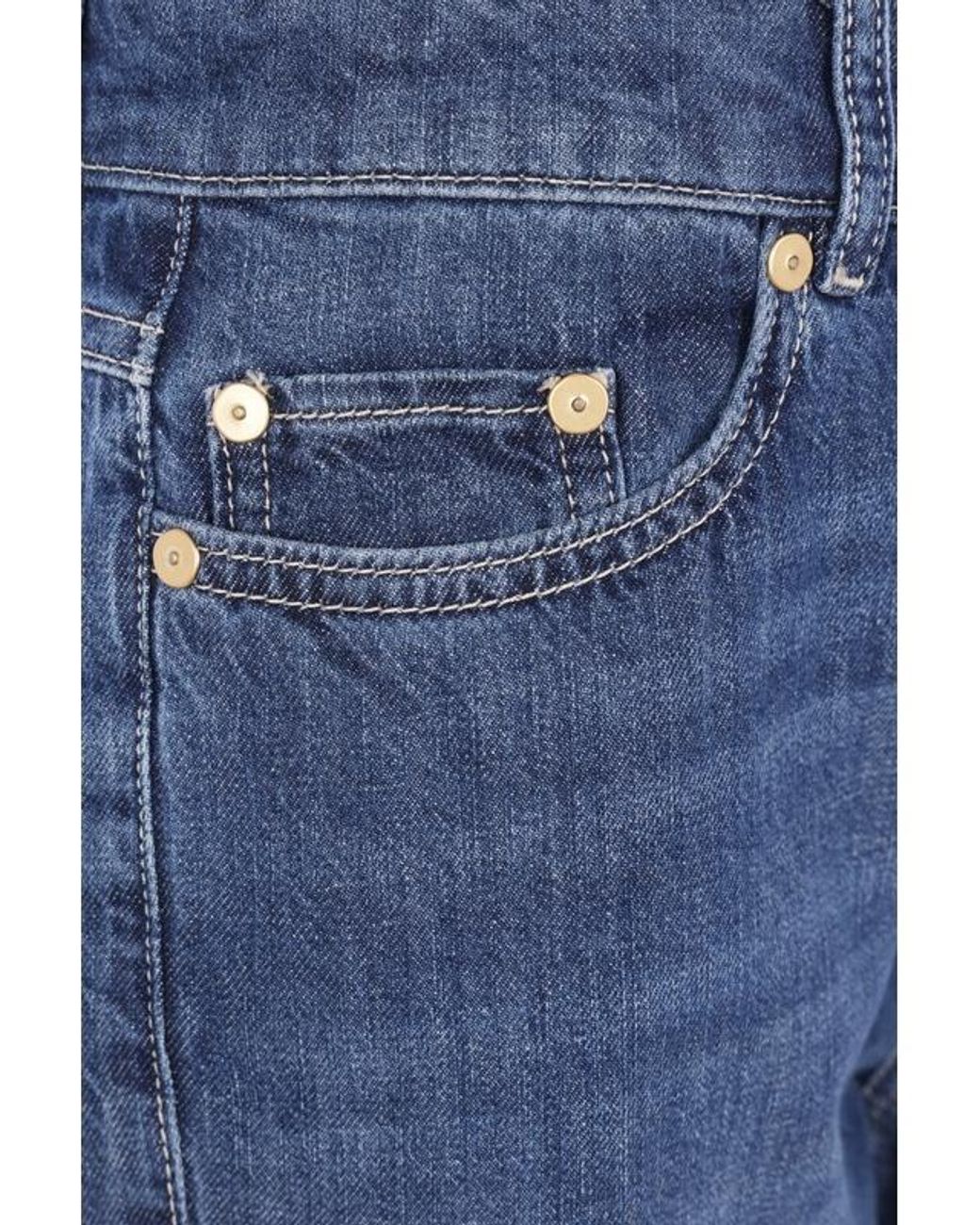 Max Mara Blue 'S Macro Straight Leg Jeans