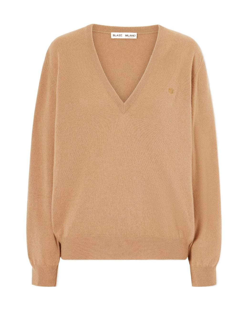 Blazé Milano Natural Highland Embroidered Wool And Cashmere-Blend Sweater