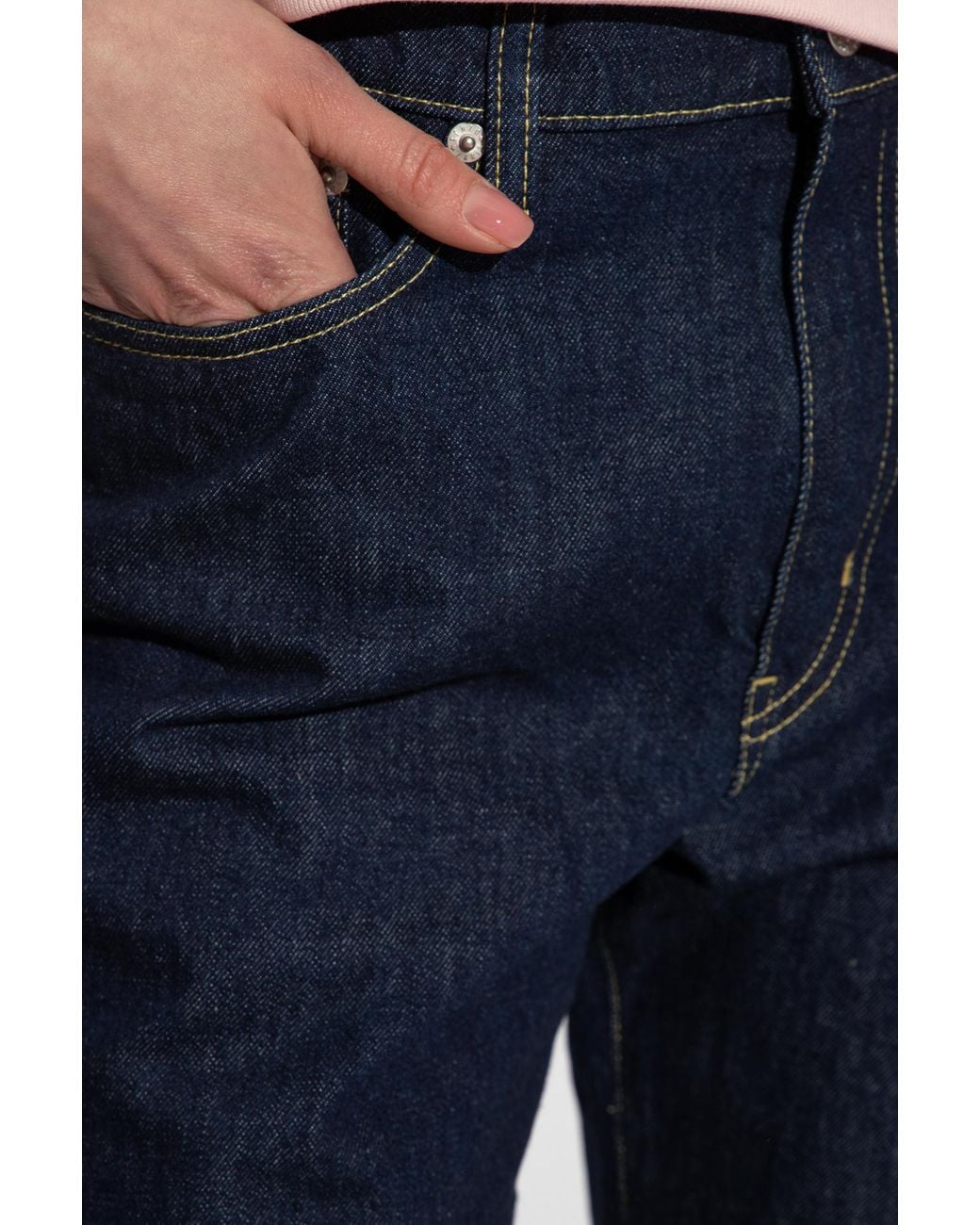 KENZO Blue Asagao Straight-Leg Mid-Rise Jeans