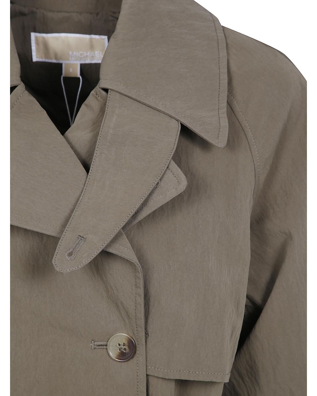 Michael Kors Natural Belted Double-Breasted Coat