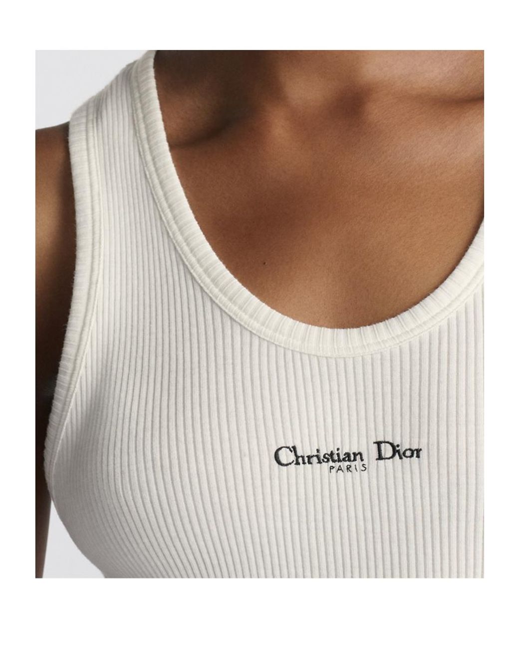 Dior White Mid-Length Straight Dress
