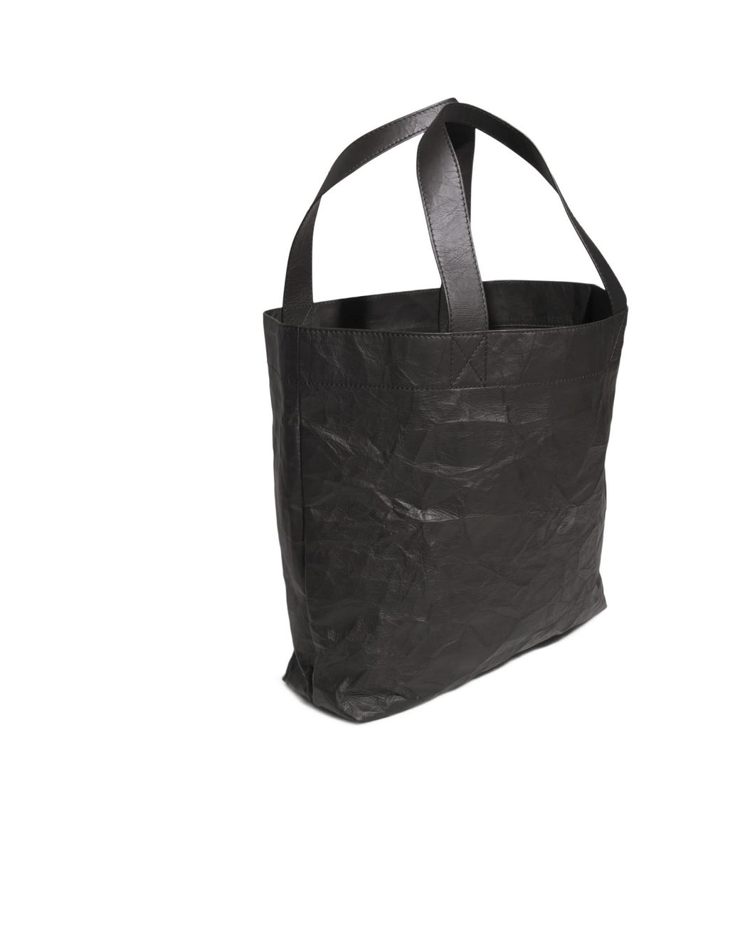 Y-3 Black Leather Tote Bag for men