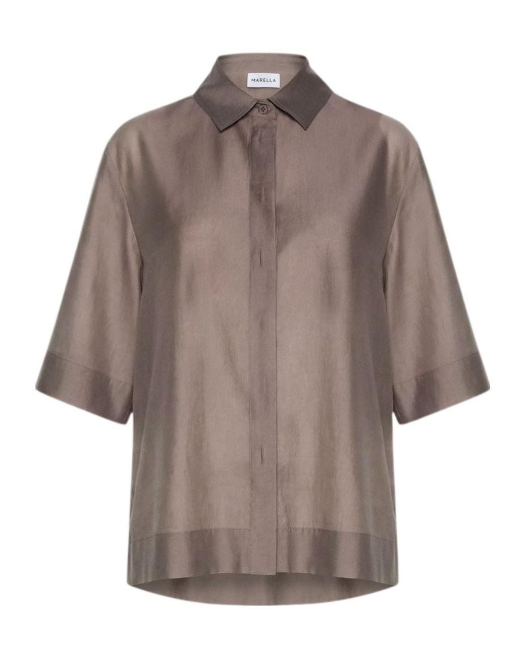 Marella Brown Collared Shirt