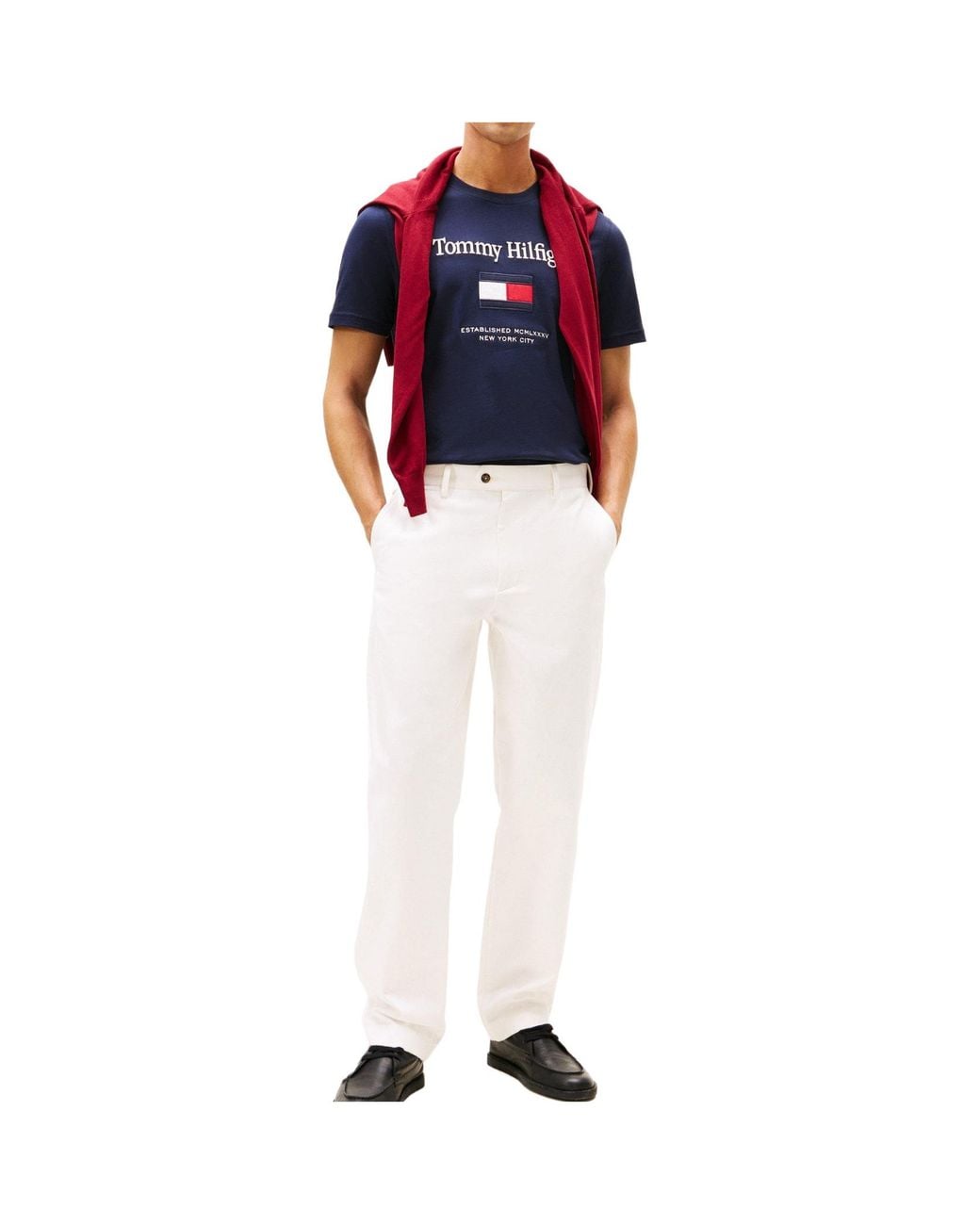 Tommy Hilfiger Blue Crewneck Shortsleeve Tee for men