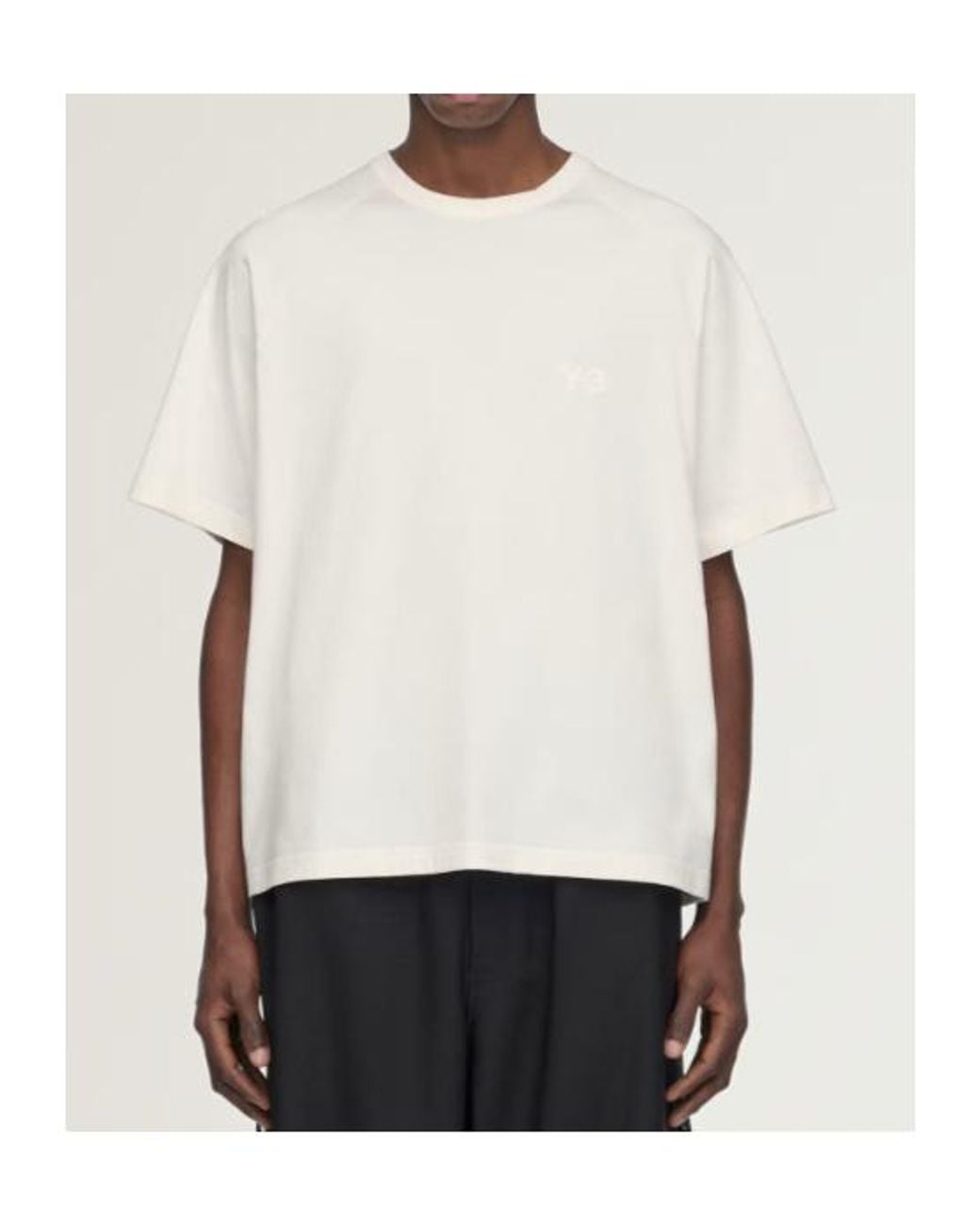 Y-3 White Boxy Short Sleeve T-Shirt for men