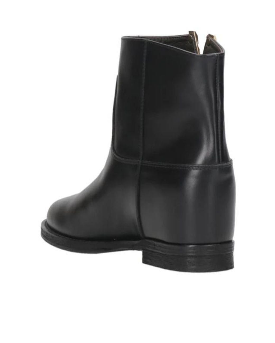 Via Roma 15 Black Split Detail Short Boots