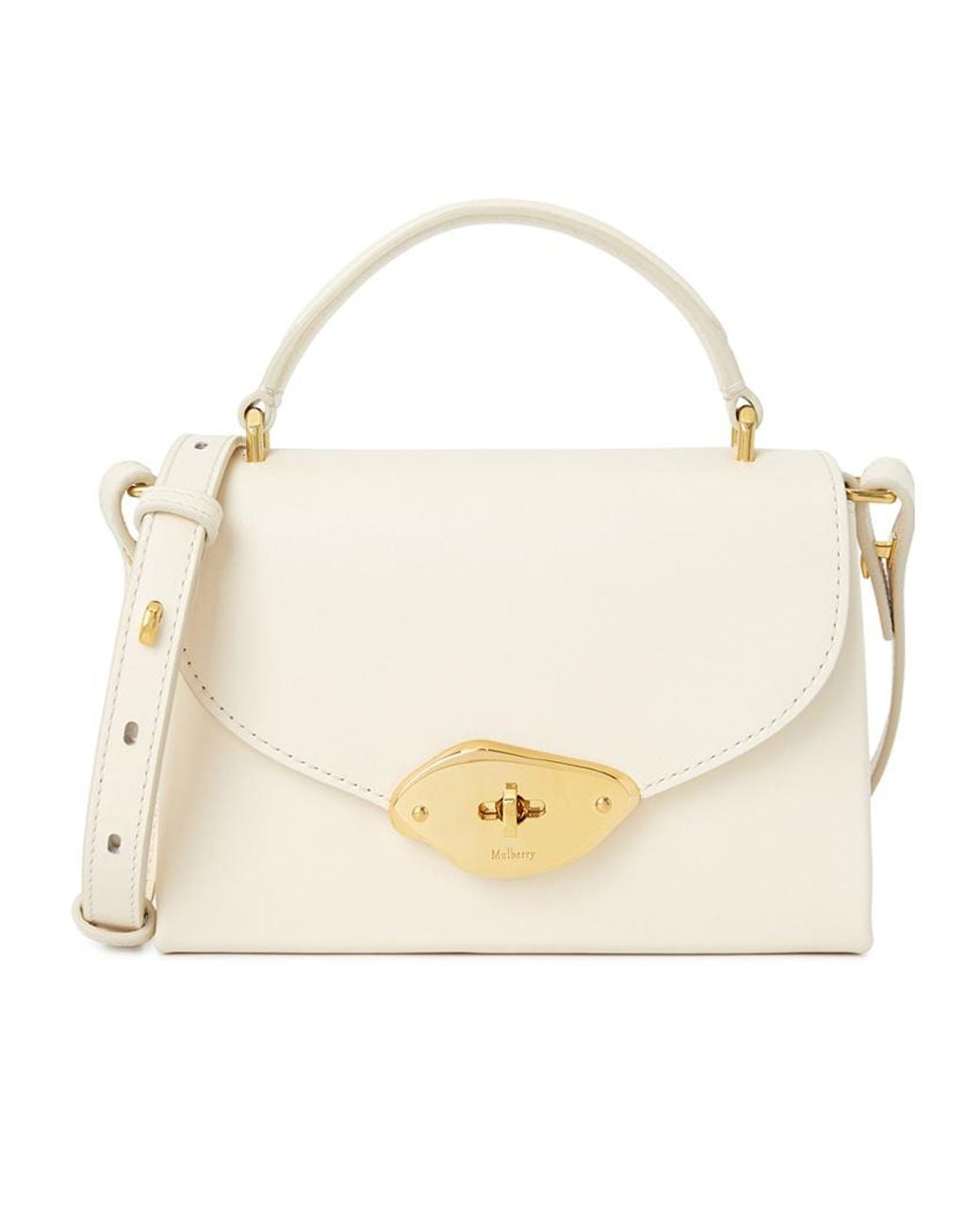 Mulberry Natural Small Lana Foldover-Top Tote Bag