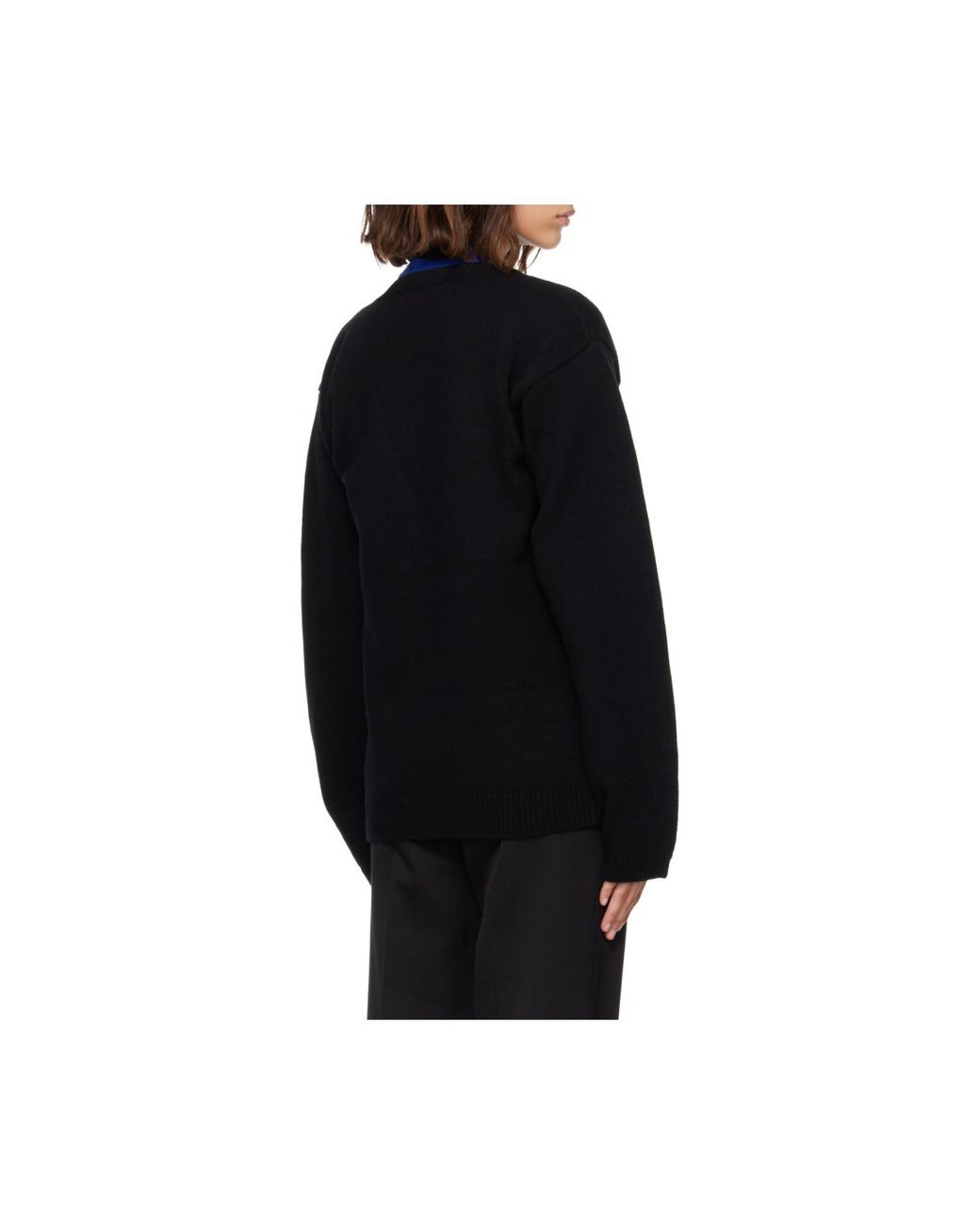 Rohe Black Off-Shoulder Wrap Cardigan