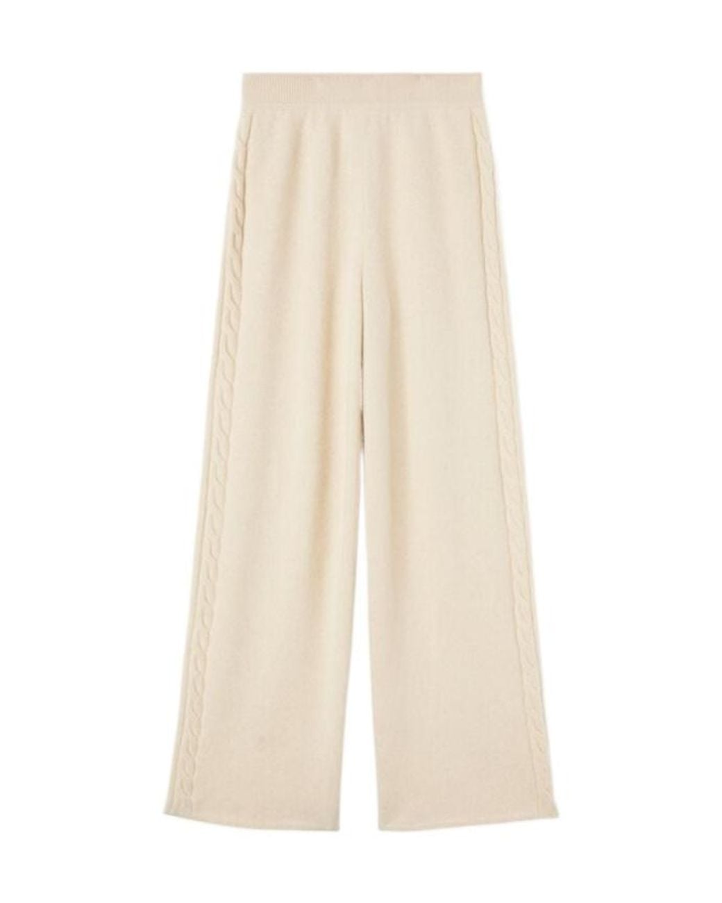 Loro Piana White Elastic Waist Casual Pants