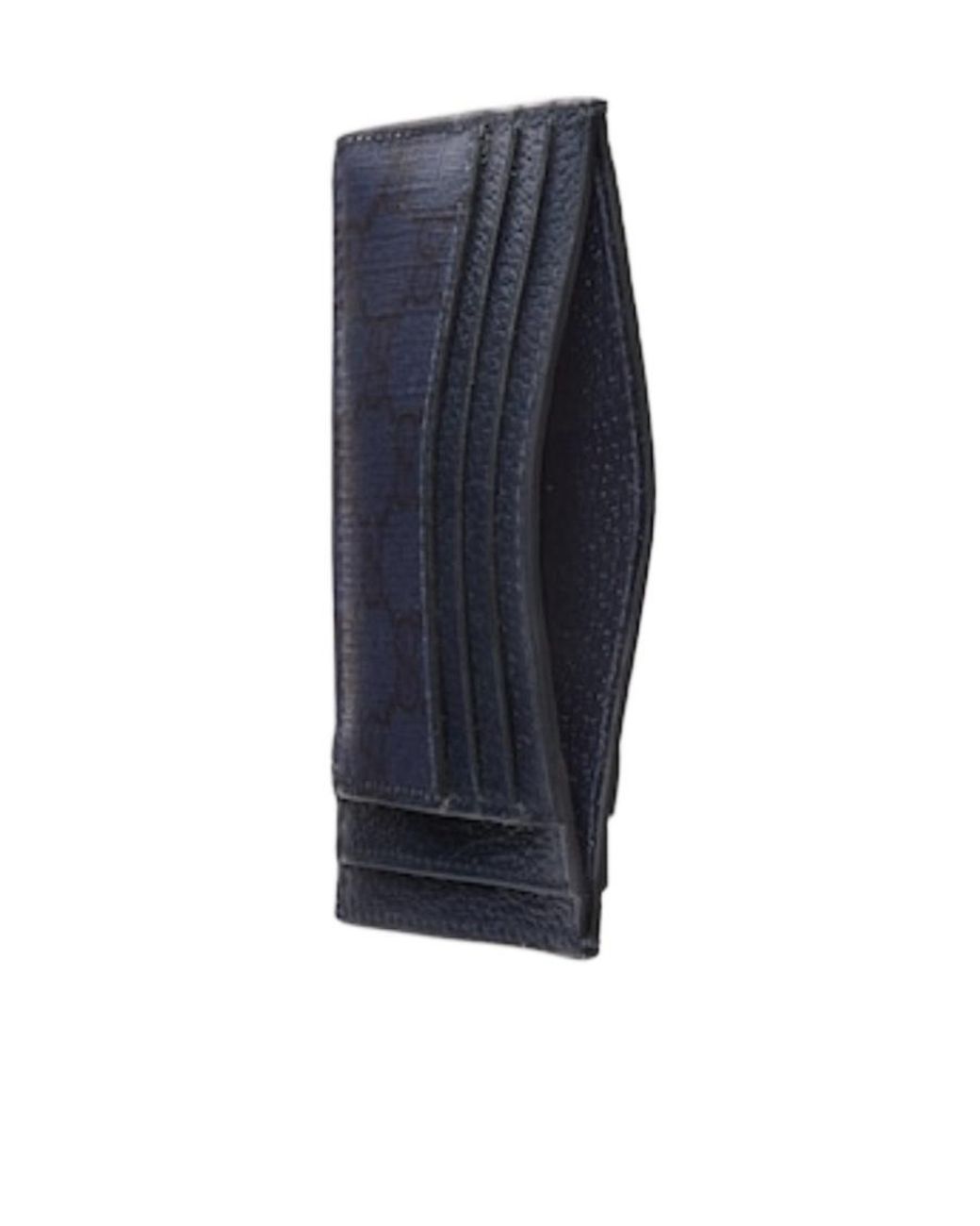 Gucci Blue Gg Logo Plaque Card Holder for men