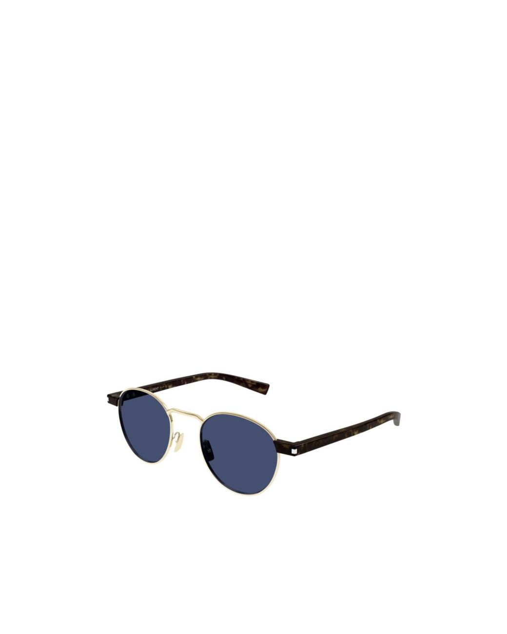 Saint Laurent Blue Eyewear Round Frame Sunglasses for men