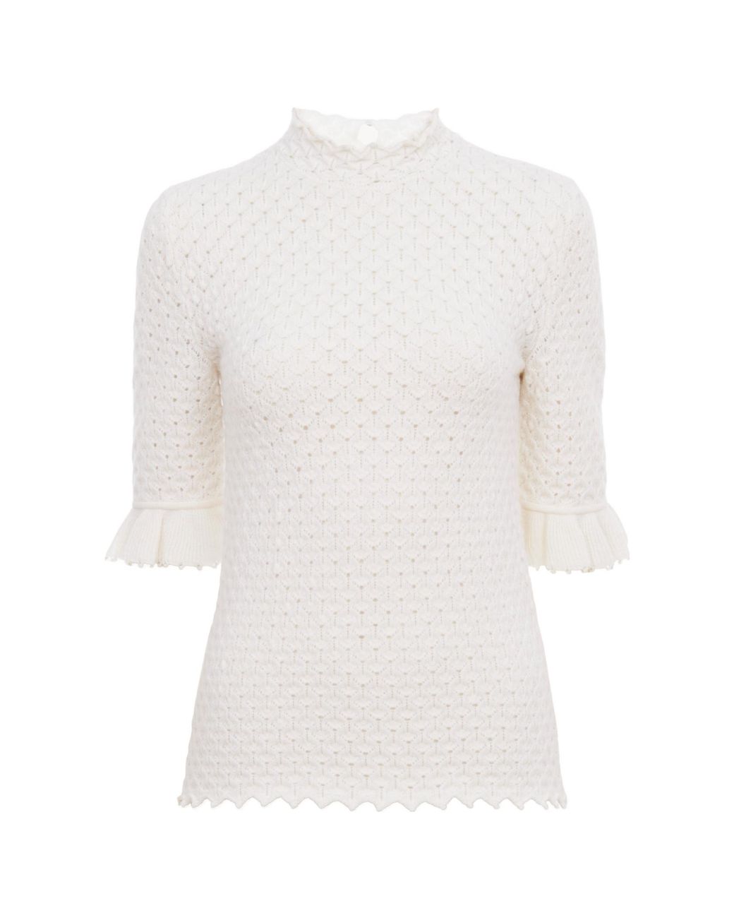 Chloé White Short-Sleeved Sweater