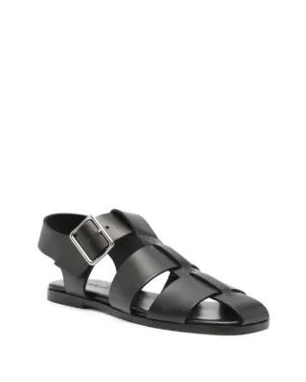 Aeyde Black Caged Sandals