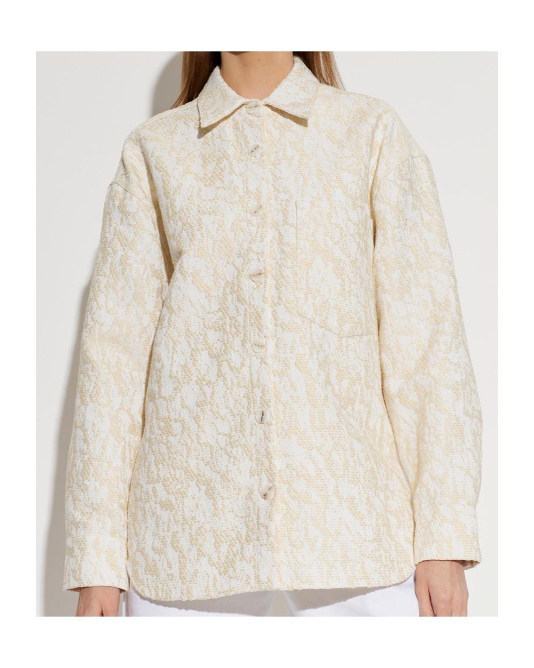 IRO White Collared Long-Sleeved Shirt