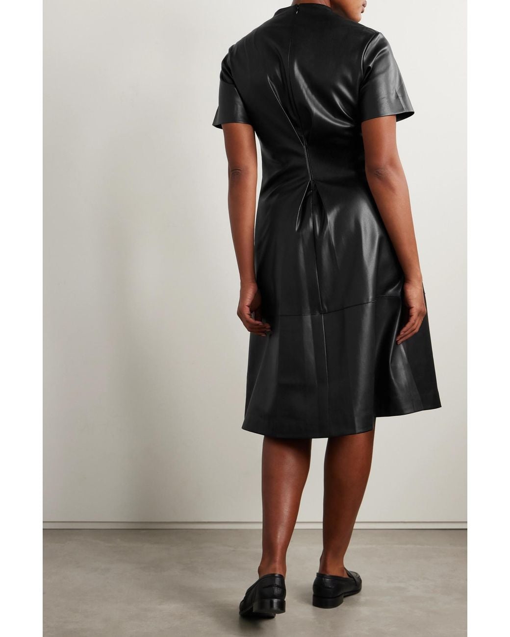 Proenza Schouler Black Short-Sleeved Ruffle Dress