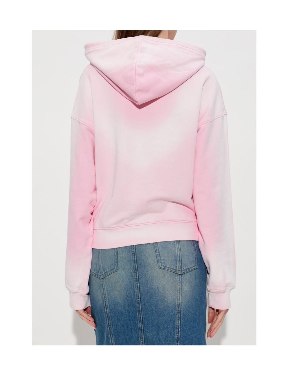 Moschino Pink Gradient Logo Hoodie