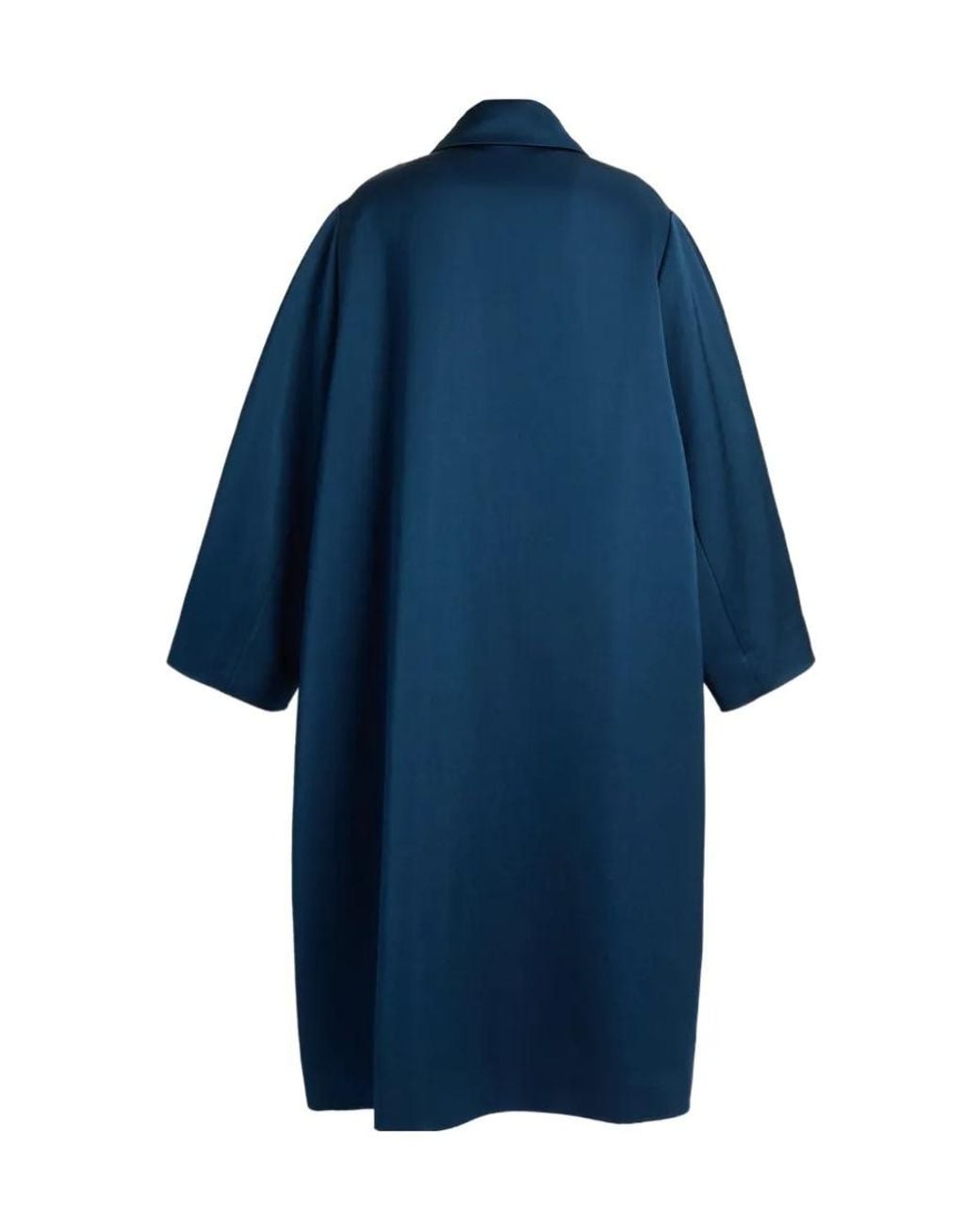 Erdem Blue Embroidered Satin Coat