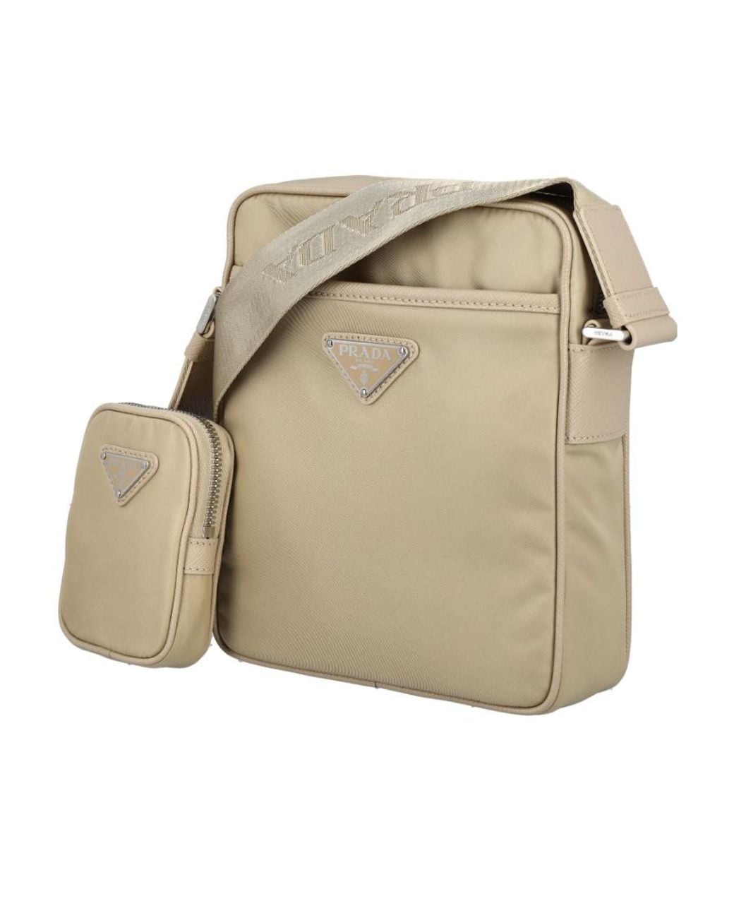 Prada Natural Logo Shoulder Bag for men