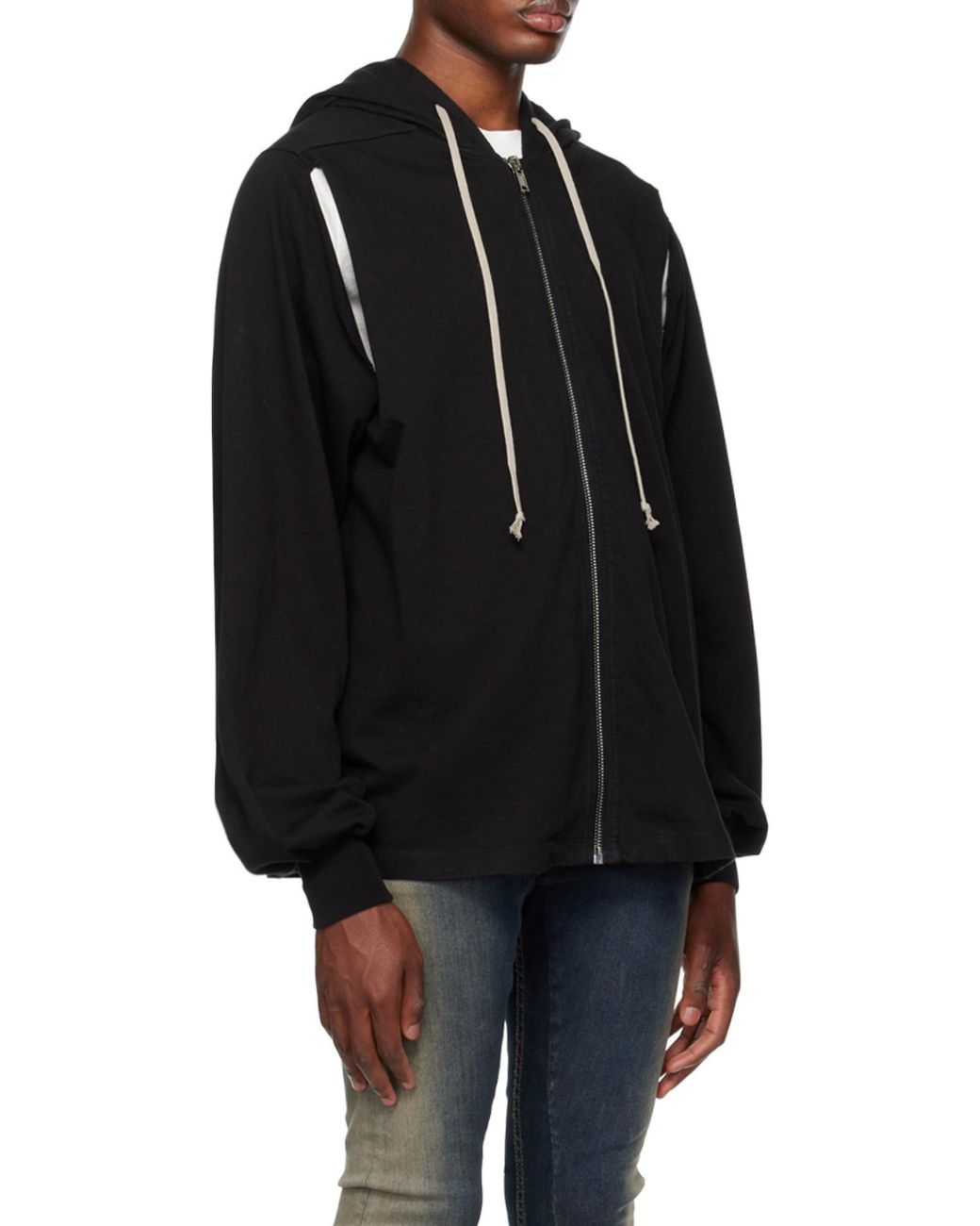 Rick Owens Black Long-Sleeved Sweater for men