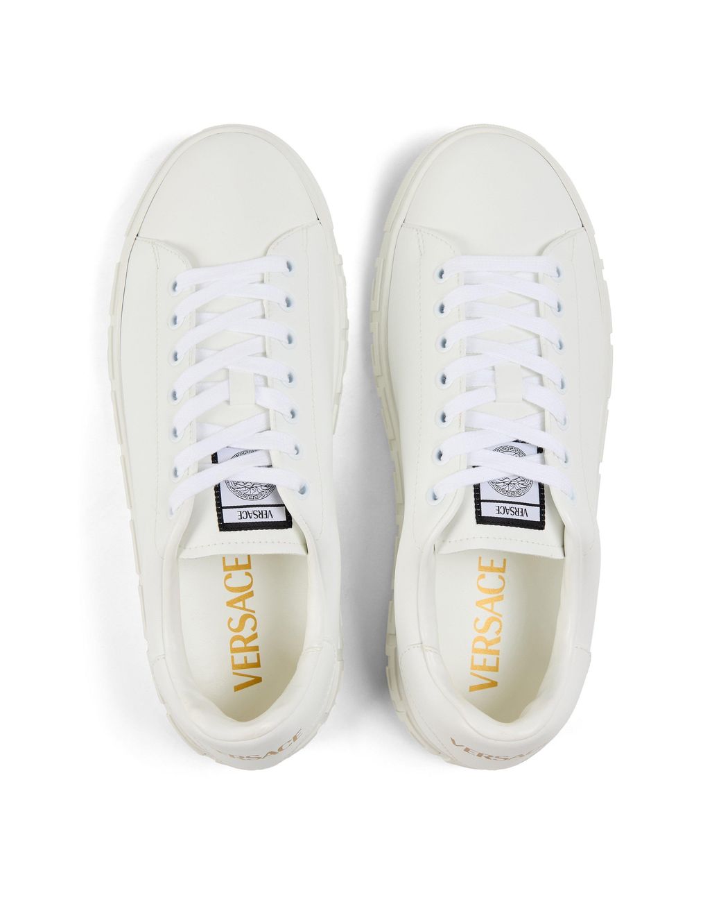 Versace White Platform Trainers