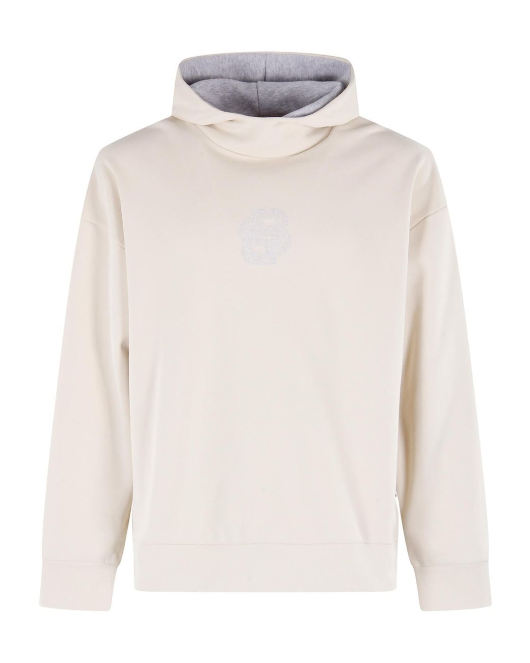 Boss White Boss Long Sleeved Floral-Embroidered Hoodie for men