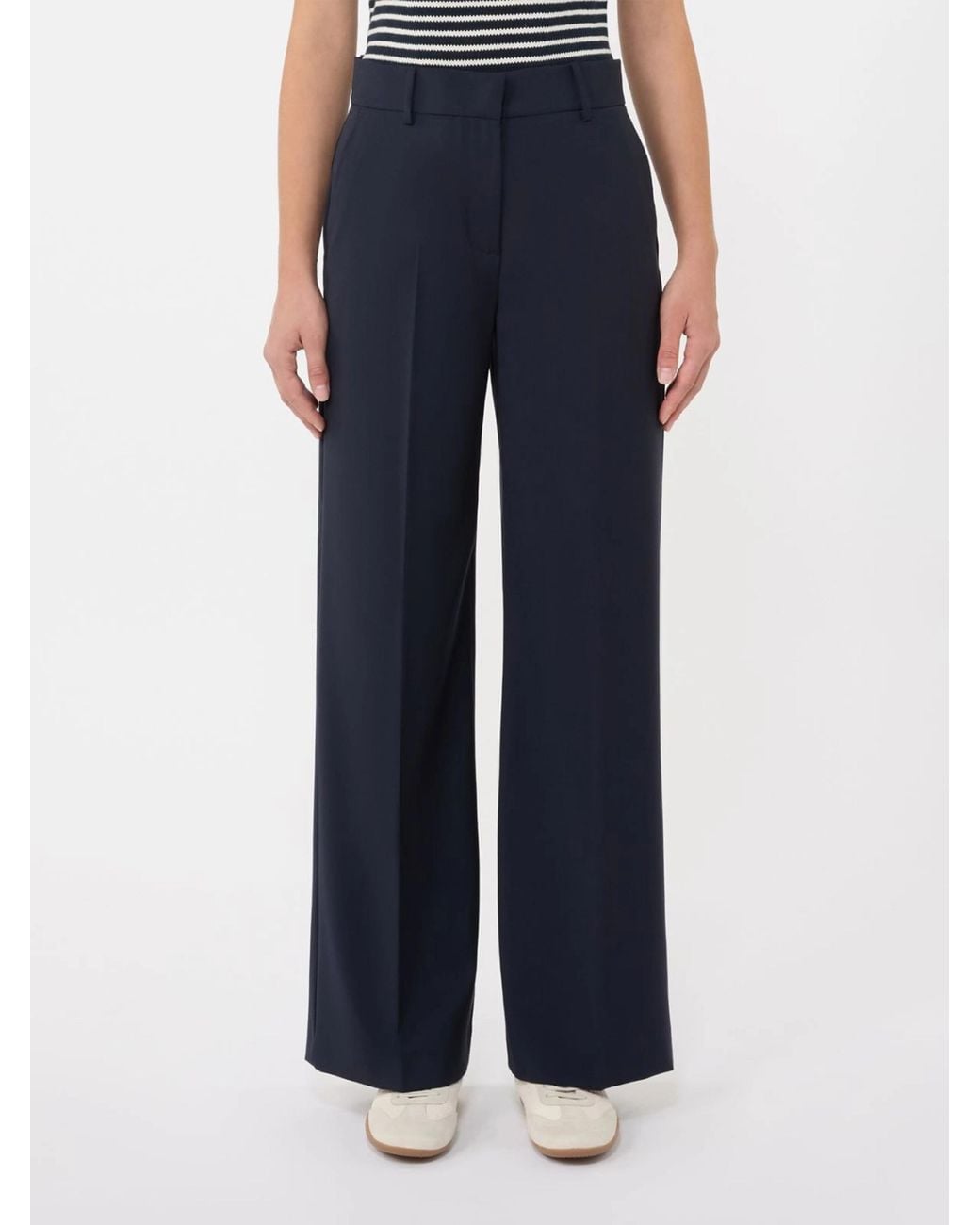 Weekend by Maxmara Blue Visivo Pressed Crease Pants